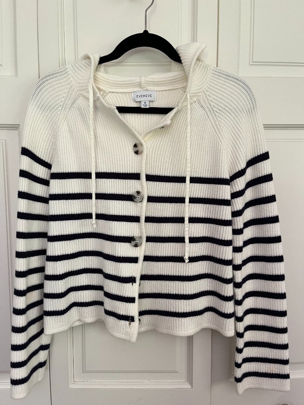 Evereve Hooded Striped Cardigan
